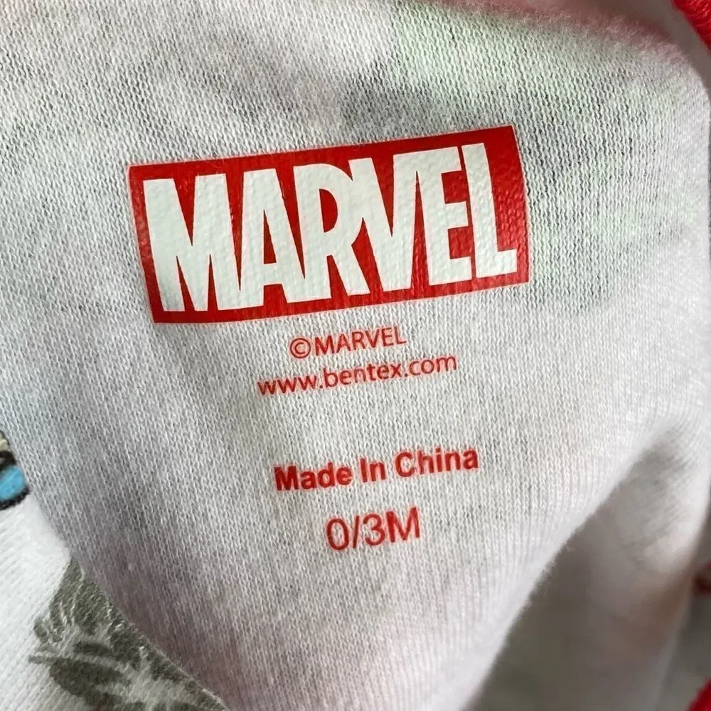 0-3M Marvel Avengers White Onesie